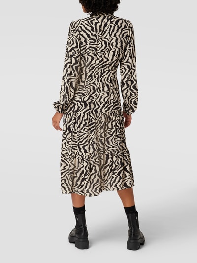 More & More Midi-jurk met all-over motief Offwhite - 5