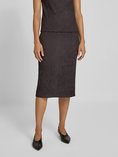 OPUS Midirok met elastische band, model 'Rilasa' Chocoladebruin - 4