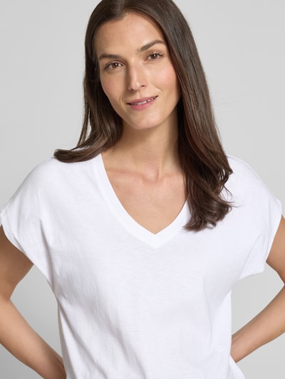 Scotch & Soda T-Shirt mit V-Ausschnitt Weiss 3