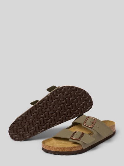 Birkenstock Slides mit Dornschließe Modell 'Arizona' Hellgrau 4