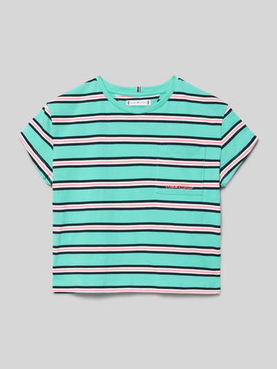 Tommy Hilfiger Teens Regular Fit T-Shirt aus reiner Baumwolle Lagune 1