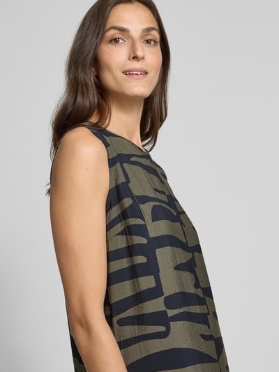 OPUS Sukienka mini z okrągłym dekoltem model ‘Wenola’ Petrol 3