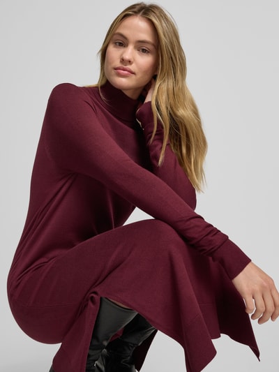 Christian Berg Woman Sukienka z dzianiny z mieszanki wiskozy z rolowanym kołnierzem Bordowy 3