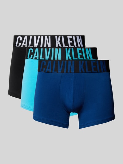 Calvin Klein Underwear Obcisłe bokserki z elastycznym pasem w zestawie 3 szt. Morski 1