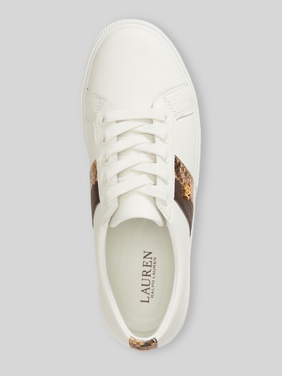 Lauren Ralph Lauren Sneaker aus echtem Leder mit Logo-Detail Weiss 3