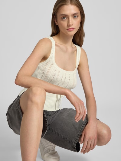 Review Tanktop mit Square-Neck-Ausschnitt Offwhite 3