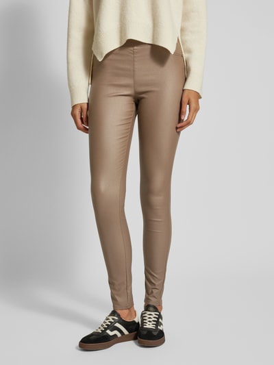 FREE/QUENT Legging met siernaden, model 'Shantal' Taupe - 4