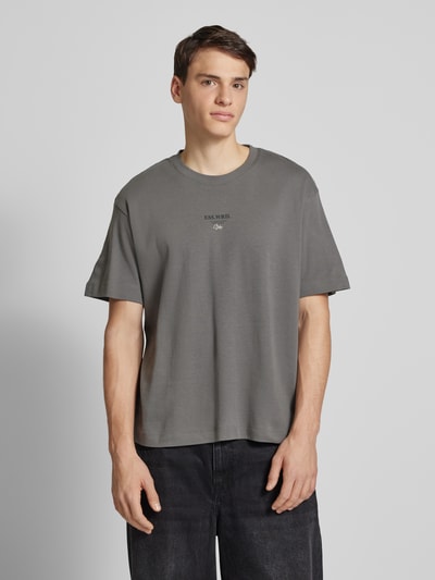 Jack & Jones Relaxed Fit T-shirt mit Rundhalsausschnitt Modell 'EURBAN' Mittelgrau 4