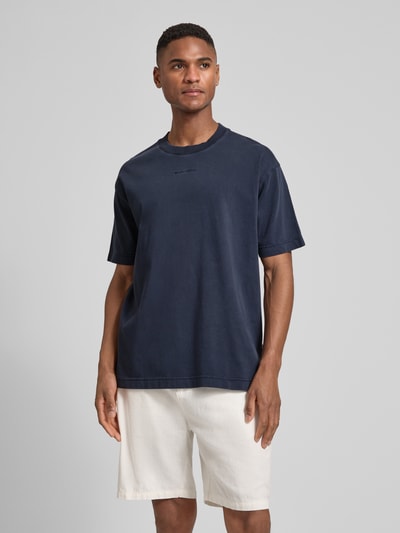 Marc O'Polo Relaxed Fit T-Shirt aus reiner Baumwolle Marine 4
