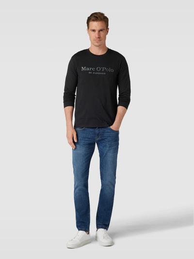 Marc O'Polo Longsleeve mit Label-Print Black 1