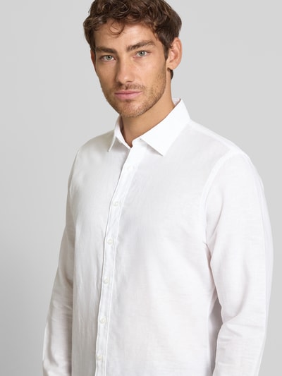 Jake*s Slim fit zakelijk overhemd met knoopsluiting Wit - 3