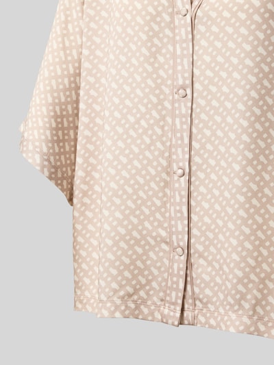 BOSS Loose fit pyjamaoverhemd van satijn Beige - 2