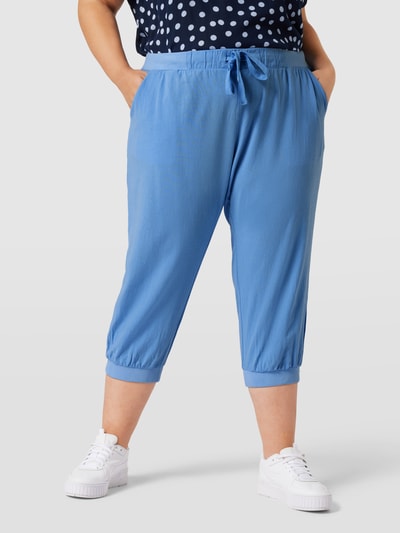 KAFFE Curve PLUS SIZE capribroek met steekzakken Hemelblauw - 4