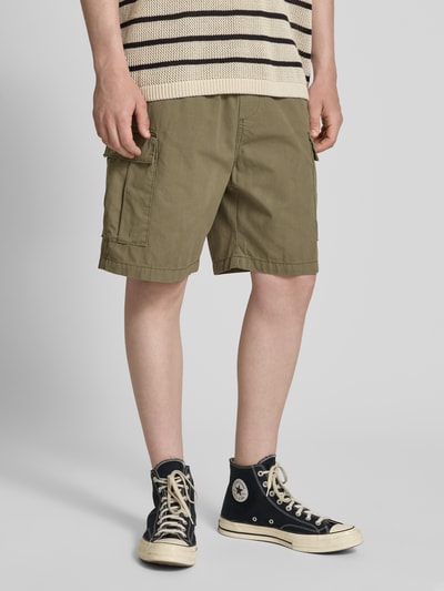 REVIEW Cargoshorts mit elastischem Bund Oliv 4