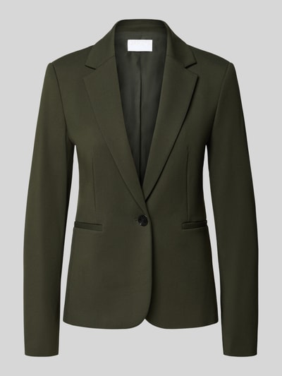 Jake*s Collection Regular Fit Kurzblazer aus Viskose-Mix Dunkelgruen 1