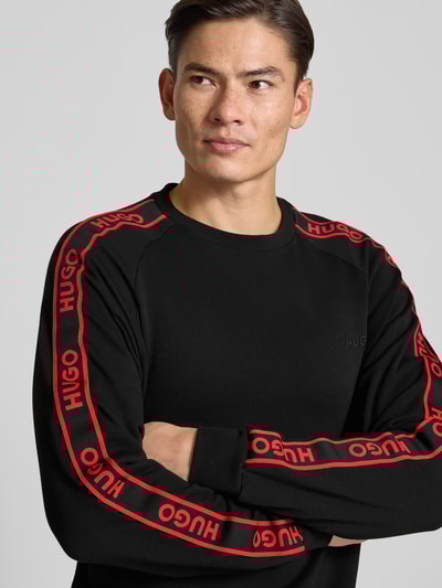 HUGO Regular fit sweatshirt van puur katoen, model 'LIAM' Zwart - 3