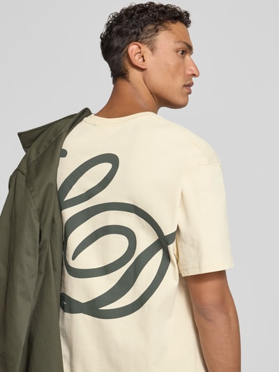 Les Deux T-shirt met ronde hals, model 'Danton' Zand - 3