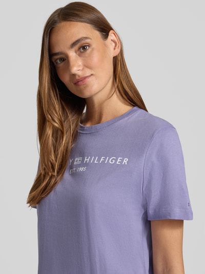 Tommy Hilfiger Regular Fit T-Shirt aus reiner Baumwolle Lavender 3