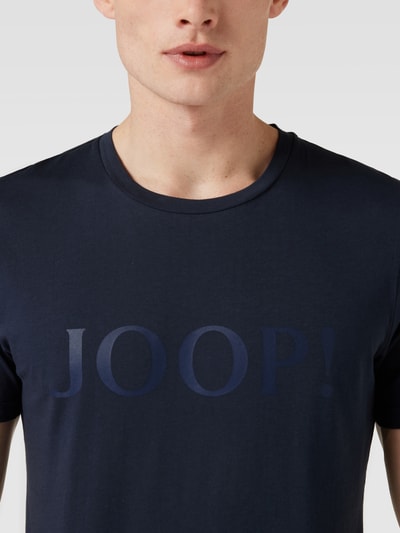 JOOP! Collection T-shirt met labelprint Marineblauw - 3