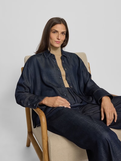 MAC Jacke mit Knopfleiste Dunkelblau 3