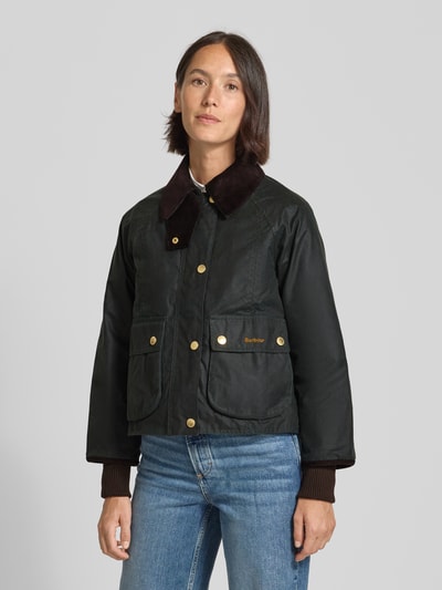Barbour Regular Fit Jacke aus gewachster Baumwolle Modell 'BEADNELL' Oliv 4