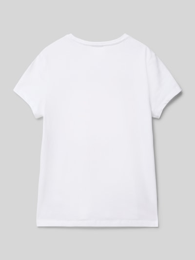 s.Oliver RED LABEL Loose Fit T-Shirt aus reiner Baumwolle Weiss 3