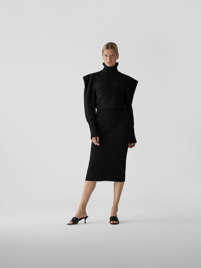 Philosophy di Lorenzo Ser Midikleid mit Rollkragen Schwarz 1