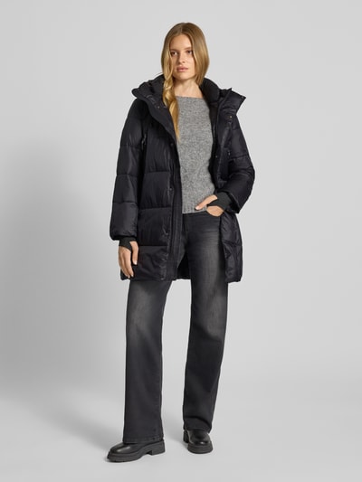 WITHBLACK Regular Fit Steppmantel mit Enten-Daunen-Füllung Black 1