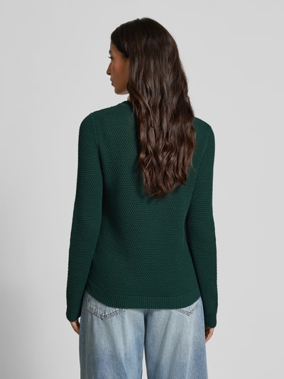 VILA Gebreide pullover met ribboorden, model 'dalo' Donkergroen - 5