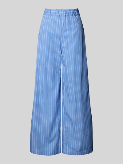 MAX&Co. Wide leg stoffen broek met steekzakken, model 'GITANE' Bleu - 2