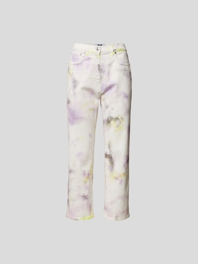 MSGM Jeans mit Batik-Look Offwhite 2