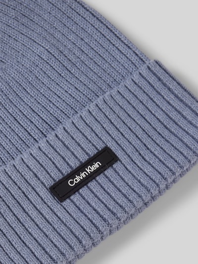 CK Calvin Klein Muts met labelpatch, model 'Essential' Rookblauw - 2