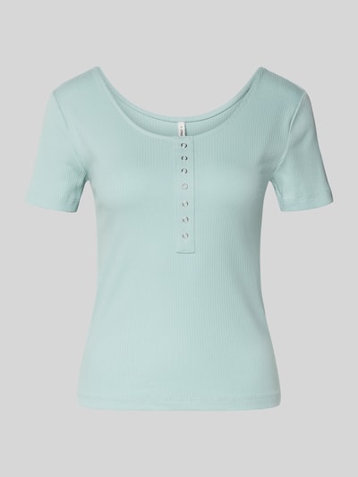 ONLY Slim Fit T-Shirt aus Baumwoll-Mix Modell 'SIMPLE' Schilf 2