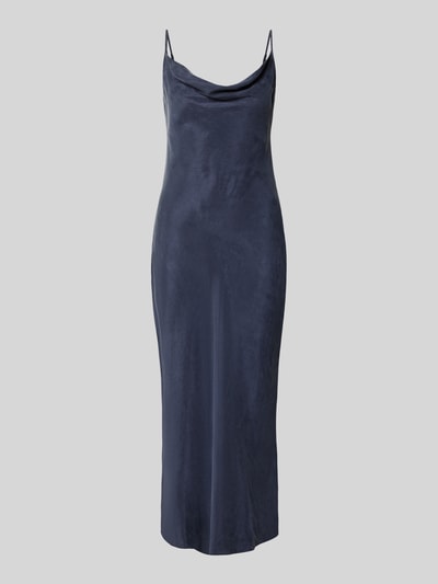 Produktfoto, Midikleid aus Lyocell-Mix mit Viskose-Anteil Modell 'Lina' von GUESS, dunkelblau, schmale Passform, glatte Textur