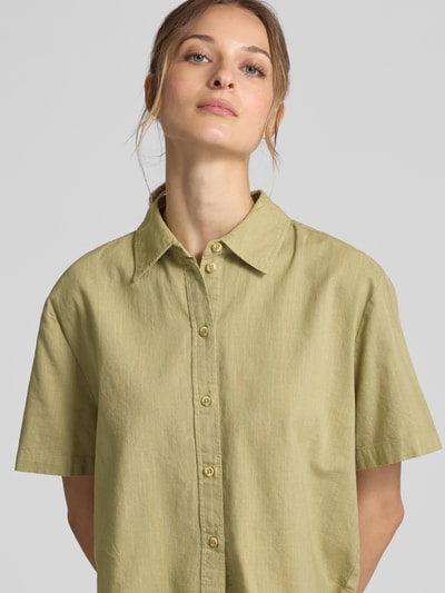 JAKE*S STUDIO WOMAN Korte blouse met kentkraag Lindegroen - 3