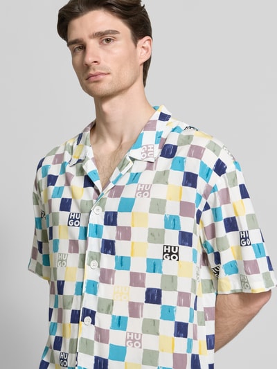 HUGO Relaxed Fit Freizeithemd aus reiner Viskose Modell 'BEACH' Royal 3