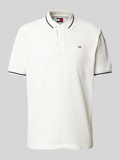 Tommy Jeans Regular Fit Poloshirt mit Logo-Stitching Offwhite 2