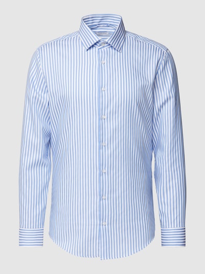 SEIDENSTICKER Slim Fit Business-Hemd mit Streifenmuster Bleu 2