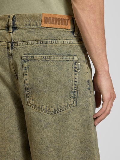 WOODBIRD Jeansshorts im Used-Look Modell 'Rami' Dunkelgruen 3