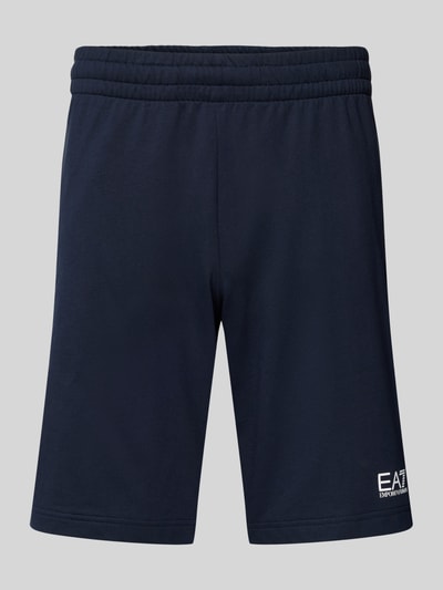 EA7 Emporio Armani Sweatshorts mit Label-Print Hellblau 2