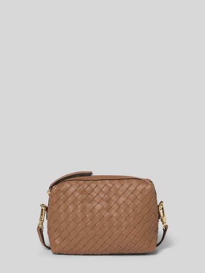 Abro Umhängetasche mit Strukturmuster Modell 'Kaia' Cognac 2