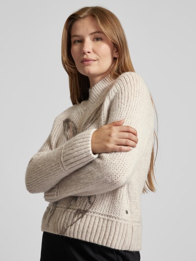 Marc Cain Gebreide pullover met opstaande kraag Ecru - 3