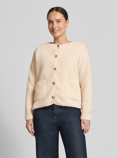Soyaconcept Regular Fit Teddyjacke mit ausgesetzten Taschen Modell 'SC-ONYX 2' Beige 4