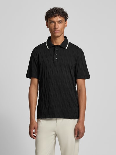 HUGO Regular Fit Poloshirt aus reiner Baumwolle Modell 'DUNIK' Black 4