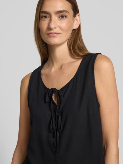 Tom Tailor Denim Regular Fit Blusentop aus Viskose-Leinen-Mix Black 3