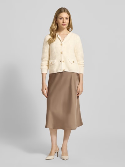 ba&sh Strickjacke aus Alpaka-Mix mit Woll-Anteil Modell 'HARRY' Ecru 1