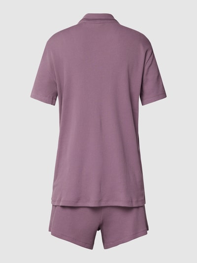 BOSS Black Women Pyjama in riblook, model 'Alyssa' Mauve - 3