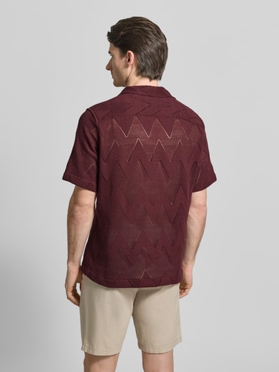 Strellson Relaxed fit vrijetijdshemd met katoenanteel model 'Clint' Bordeaux - 5
