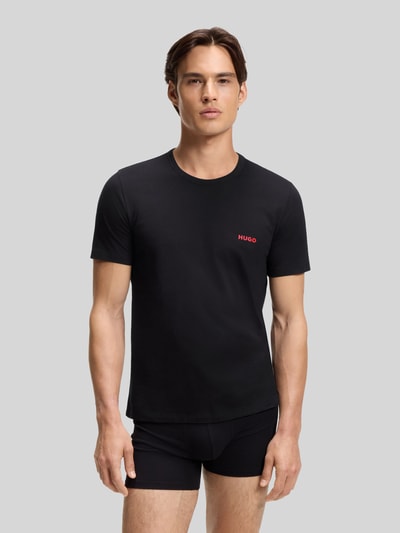 HUGO T-shirty o kroju regular fit z czystej bawełny w zestaw 3 szt. Średnioszary 5