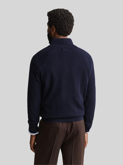 GANT Regular Fit Troyer aus Baumwoll-Woll-Mix Dunkelblau 5